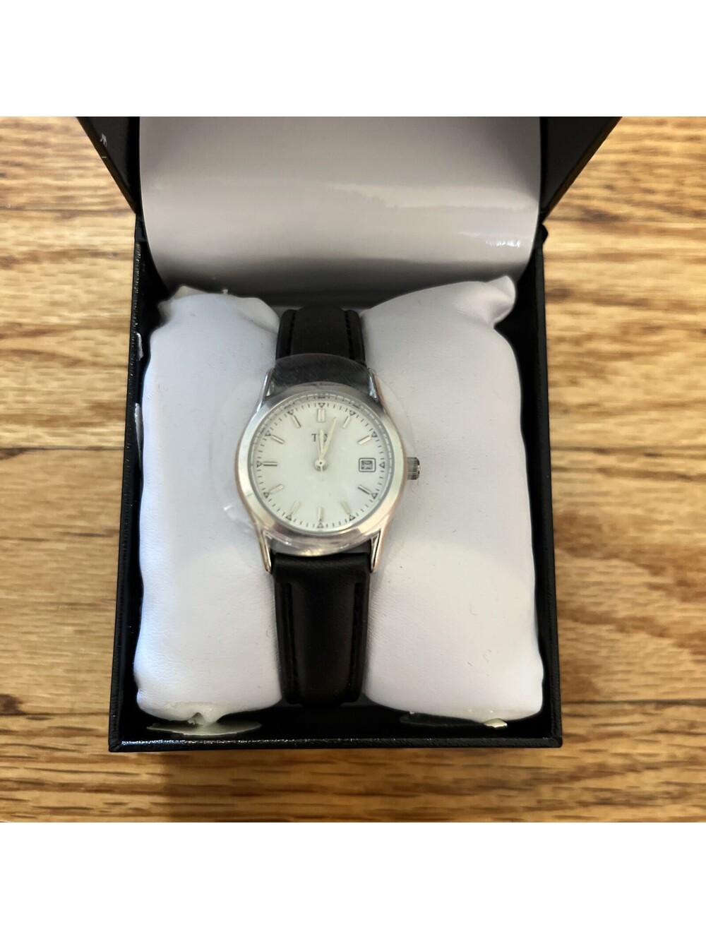 TFX by Bulova Quartz Watch 36M104 Women Silver Leather Date Analog New Battery